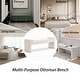 preview thumbnail 11 of 60, Boucle Bedroom Bench with Channel Tufted Modern Entryway Bench Window Bench End of Bed Bench