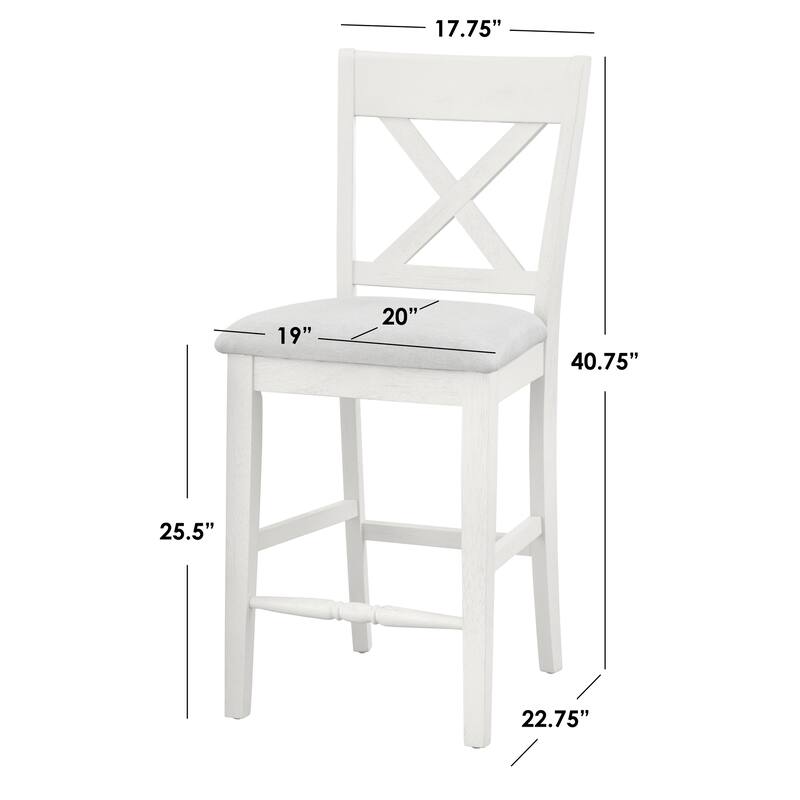 Lifestorey Montreal Crossback Counter Height Stools (Set of 2)