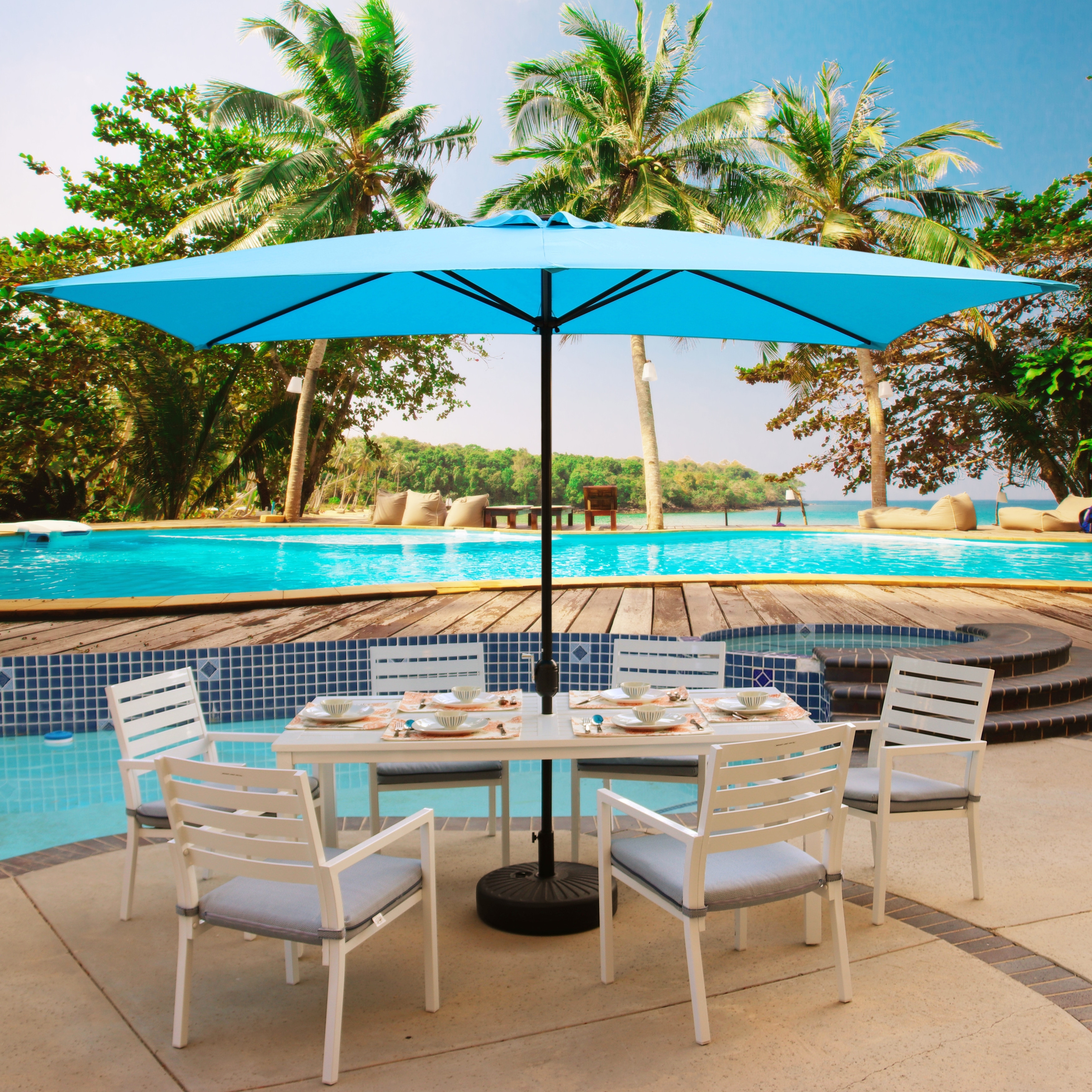 Shop Black Friday Deals On Maypex 10 X 6 5 Feet Rectangular Market Umbrella On Sale Overstock 23620350