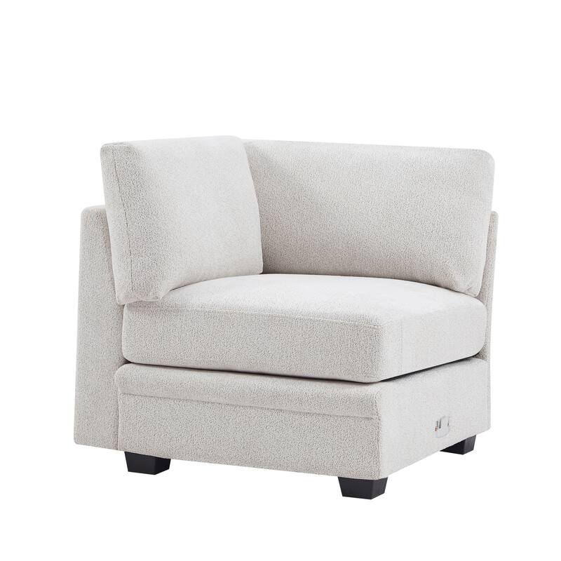 Christopher Knight Home - Modular Comfort Reversible Fabric Sectional Sofa with Ottoman, Beige (7-Piece Set)