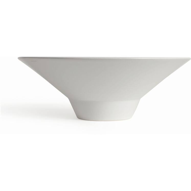 WS Bath Collections Deco 17-7/10" Ceramic Vessel Bathroom Sink - Gloss White