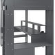 preview thumbnail 8 of 14, Dark Gray Twin Size Solid Wood MDF Gaming Loft Bed with Desk, Shelves, LED, and Charging Station