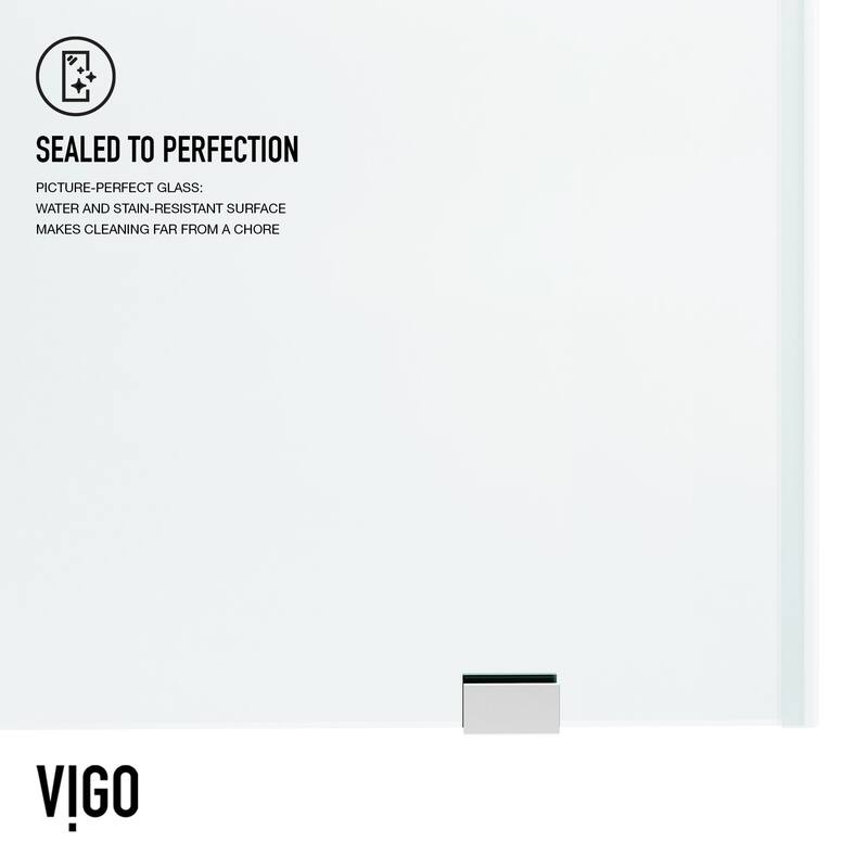 VIGO Elan Frameless Sliding Shower Door