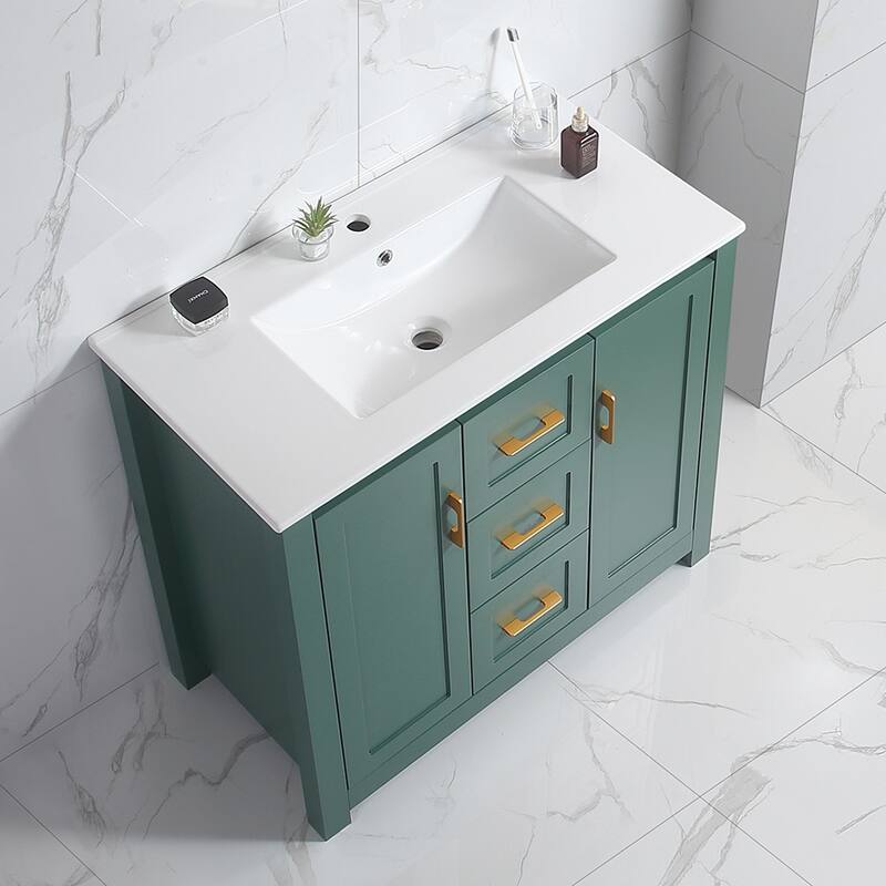 36" Bathroom Vanity with Undermount Single Sink and 2 Doors and 3 Drawers - 36''