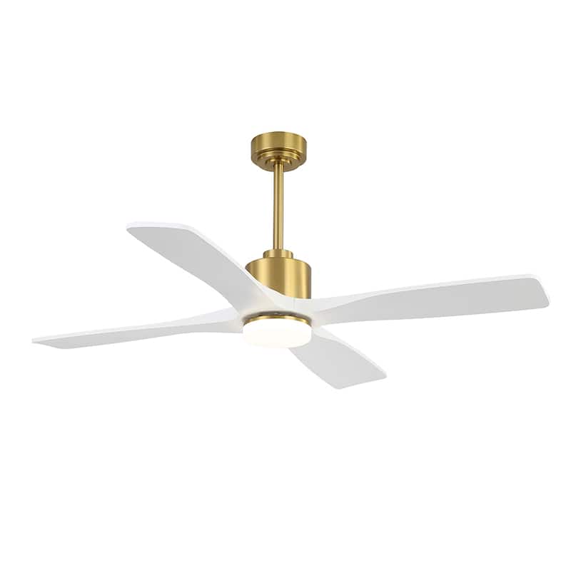 MLiAN 54 inch Solid Wood Indoor Ceiling Fan with Light Kit and Remote - 54 inch