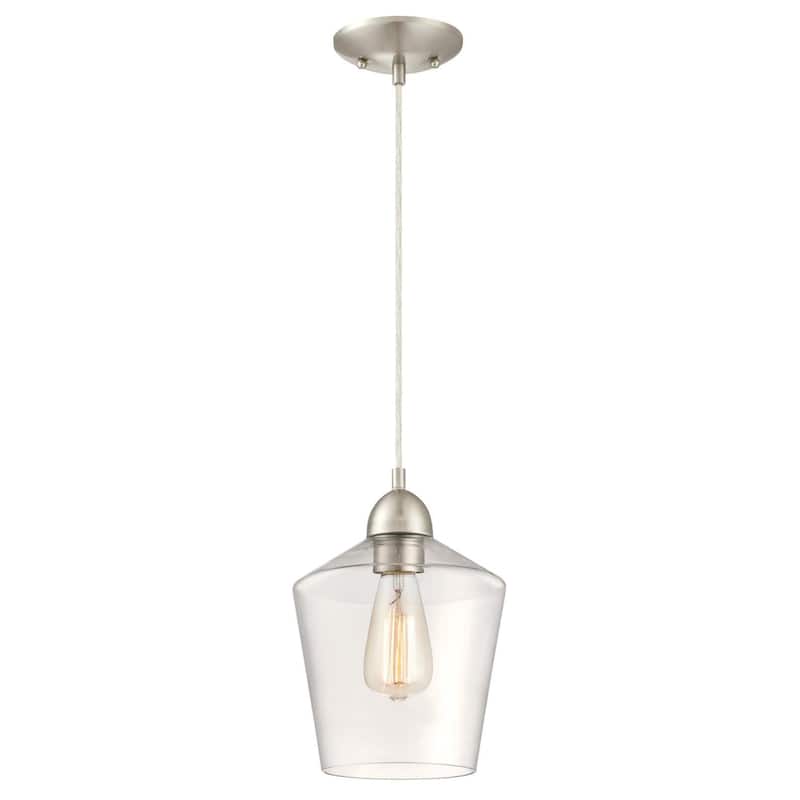 Westinghouse Lighting One-Light Indoor Mini Pendant - 1-Light - Brushed Nickel