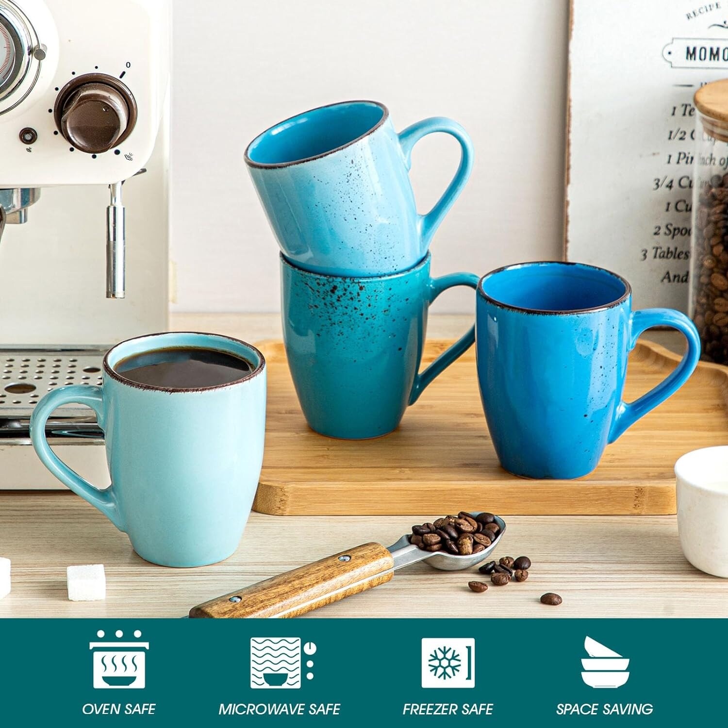 Coffee Mug Set of 4, Ceramic 12 Oz Coffee Cups - Bed Bath & Beyond -  39997589