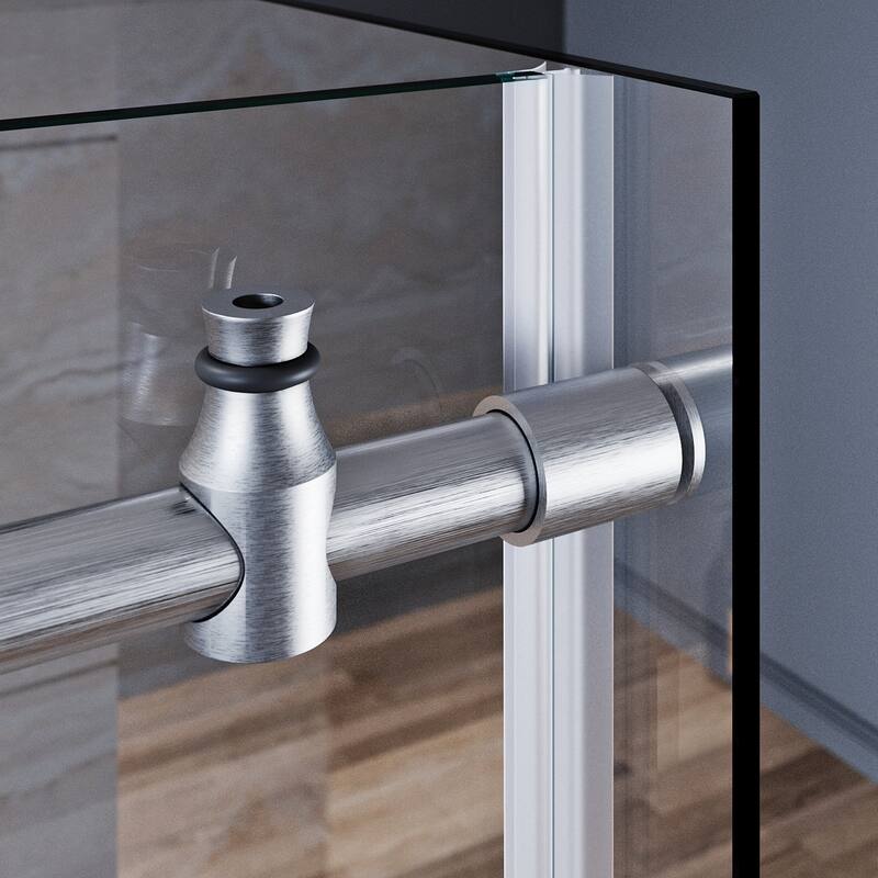 ELEGANT 60 x 72 Frameless Sliding Shower Door Stainless Steel