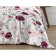 preview thumbnail 6 of 4, Burgundy and Pink Watercolor Floral Girl 2pc Twin Comforter Set - Blush Maroon Wine Rose Green Shabby Chic Flower Farmhouse