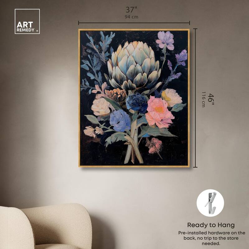 Moody Artichoke I Canvas by Art Remedy