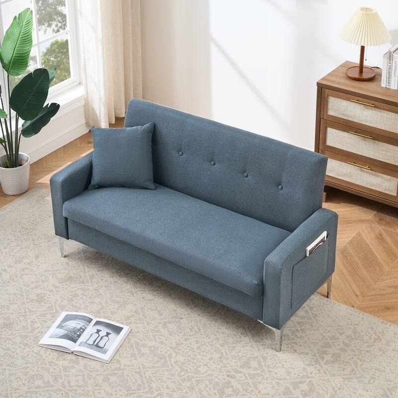 57" Modern Loveseat Sofa with Storage for Living Room