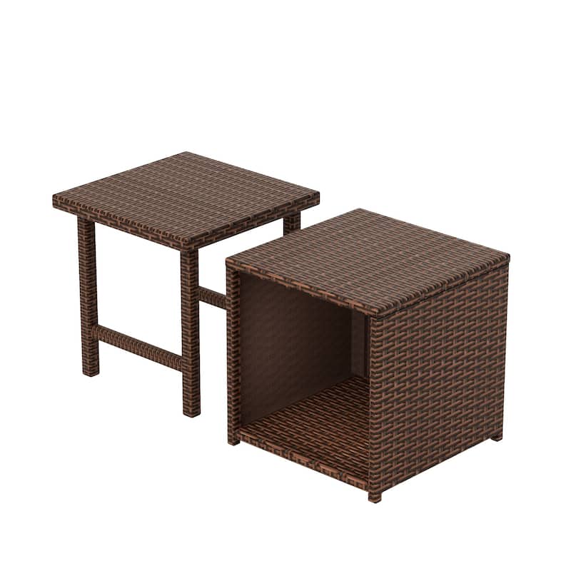 Merrick Wicker Rattan Table (Set of 2)