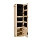 preview thumbnail 16 of 16, Anmytek 360 Rotating Jewelry Cabinet, Full Length Mirror Standing Storage Cabinet with Coat Rack and Open Shelves, Walnut