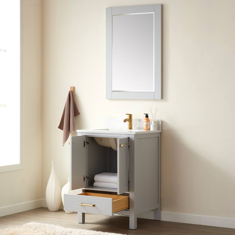 Shannon 24" Single Vanity with Composite Stone Countertop,no Mirror