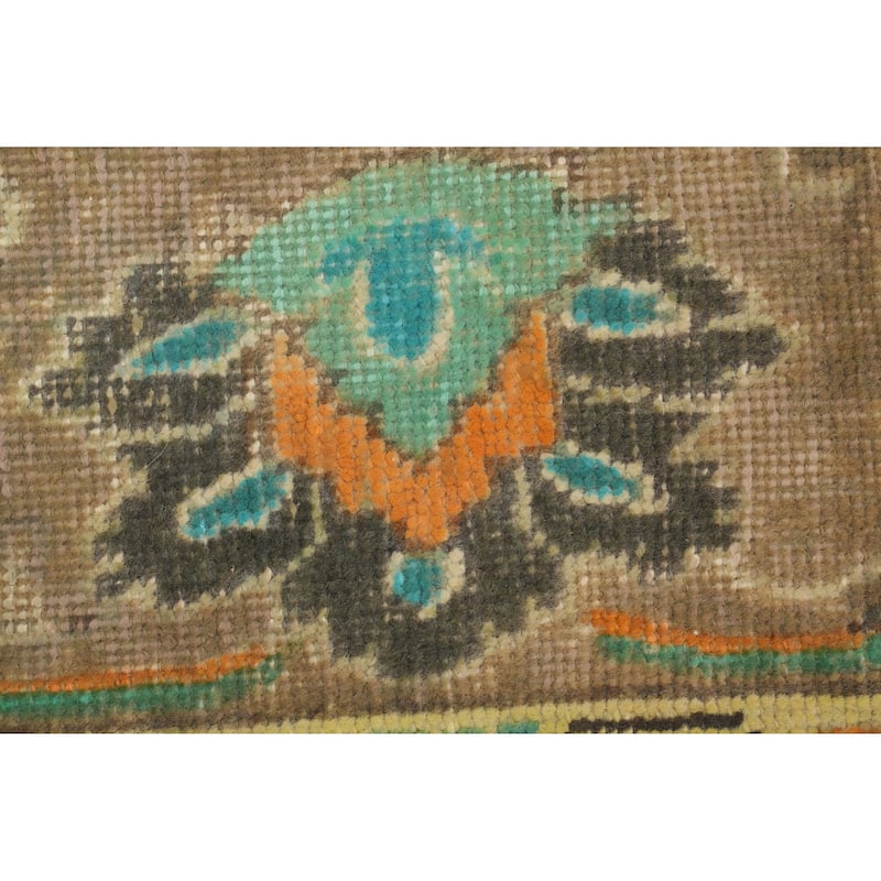Hand Knotted Oriental 100% Wool Carpet Traditional Floral Oranges & Rust Tabriz Area Rug - 11' 6'' X 9' 5''