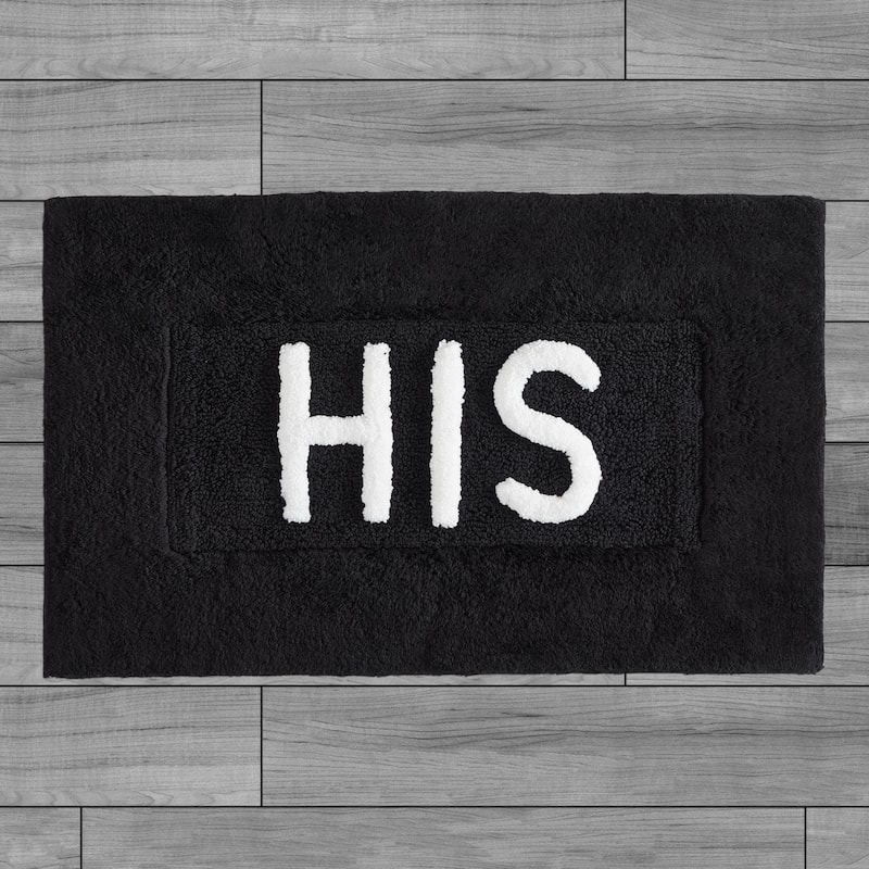 Jean Pierre Novelty Cotton Bath Rug - 21"x34" - "His" & "Hers"