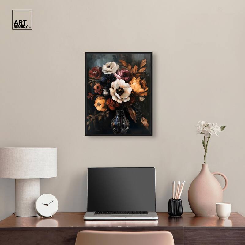 Velvet Night Bloom I Canvas by Art Remedy
