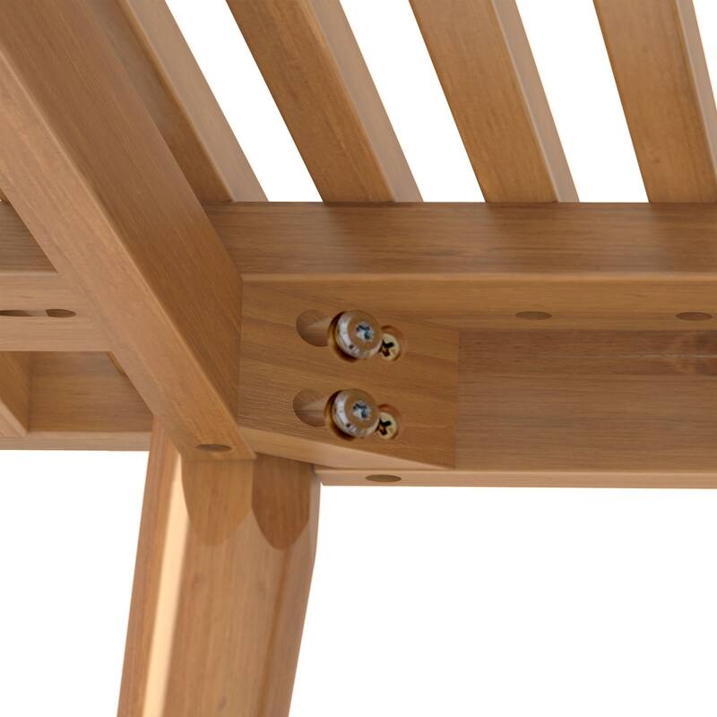 Plank and Beam Mid Century Double Wood Entryway Bench