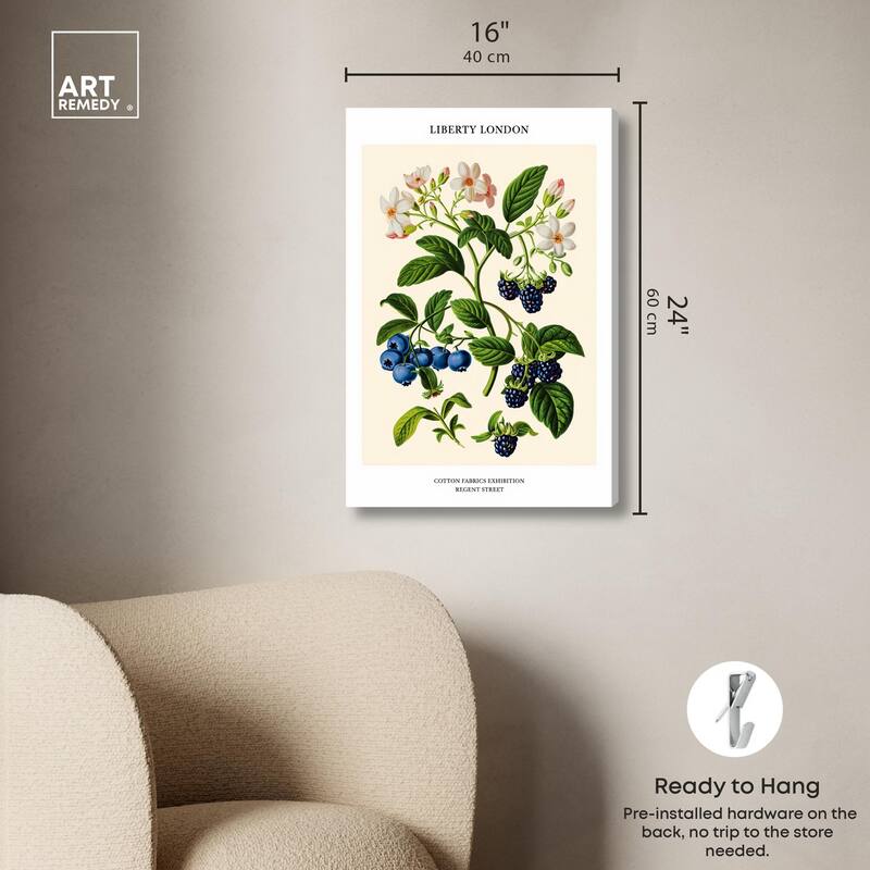 Berries and Blooms II Canvas by Art Remedy, Gallery Wrapped