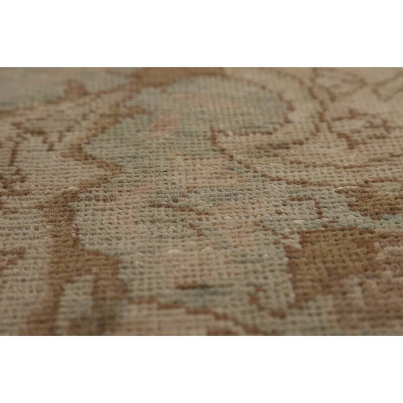Medallion Tabriz Persian Vintage Area Rug Hand-Knotted Wool Carpet - 9'6" x 12'8"