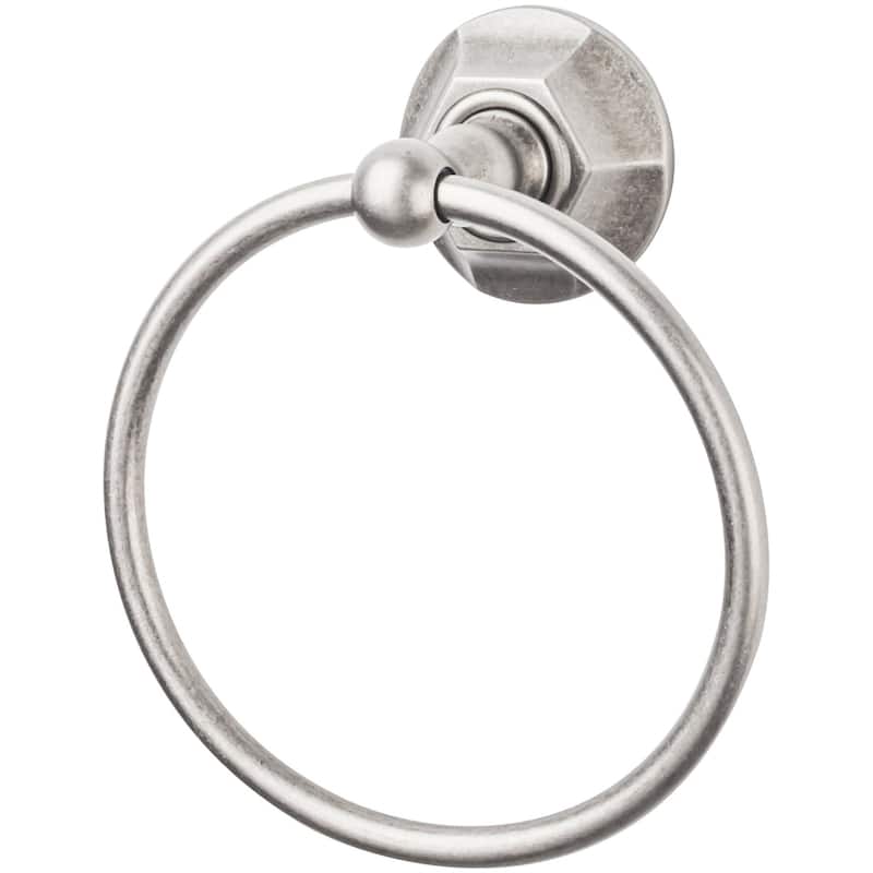 Top Knobs Edwardian Bath Towel Ring Hex Backplate