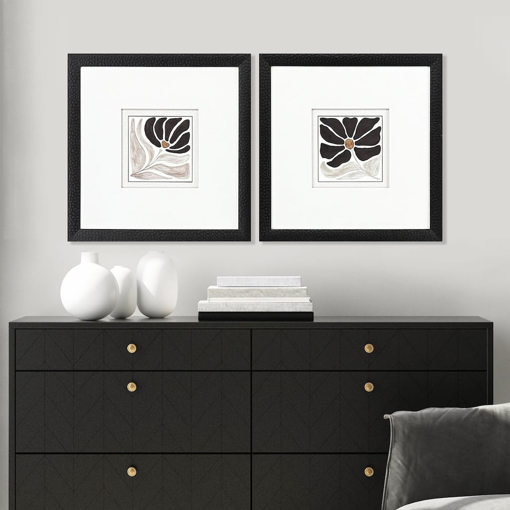 Paragon Modern Petals Framed Art - Set of 2