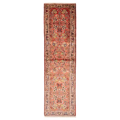 ECARPETGALLERY Hand-knotted Anadol Dark Copper Wool Rug - 2' 8" x 9' 8"