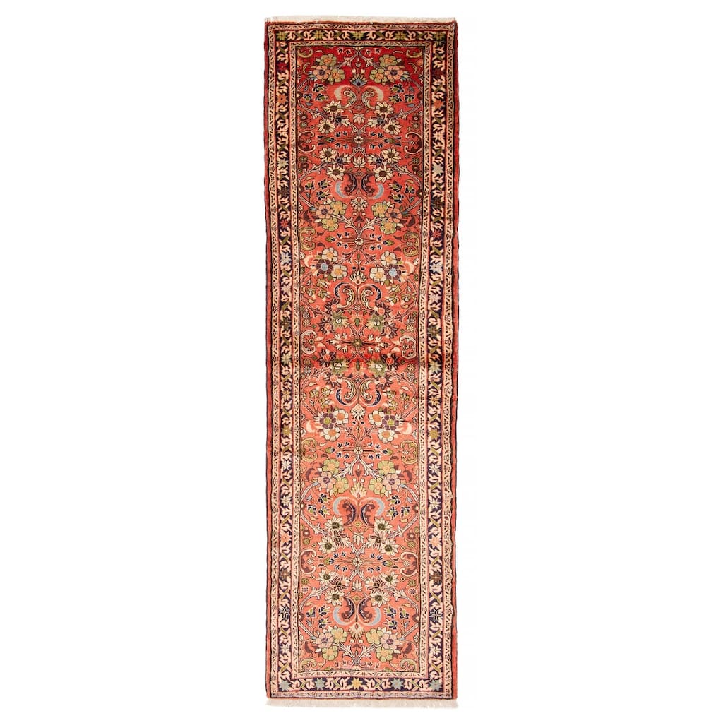 ECARPETGALLERY Hand-knotted Anadol Dark Copper Wool Rug - 2' 8" x 9' 8"