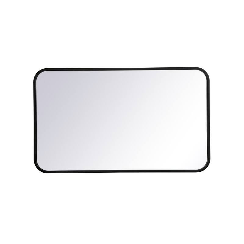 Ezra Soft Corner Metal Rectangular Mirror
