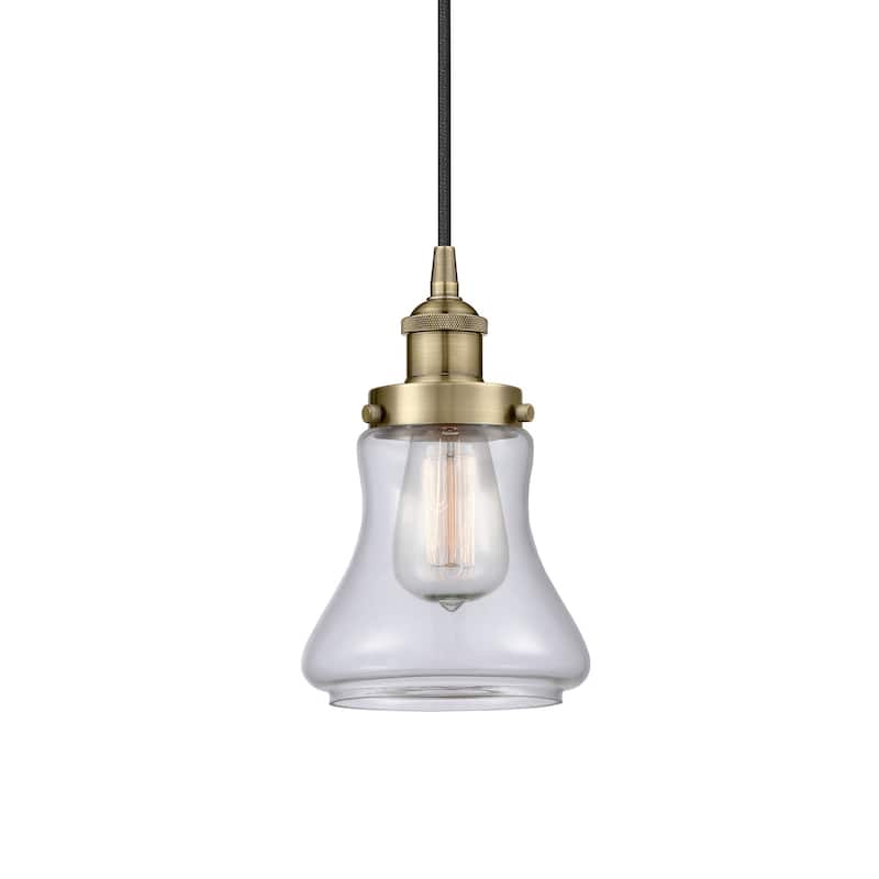 Innovations Lighting 616-1PH-10-6 Bellmont Pendant Bellmont 6" Wide - Antique Brass / Clear