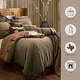 preview thumbnail 6 of 11, Paseo Road Highland Lodge Olive Brown Rustic Bedding 5 Piece Comforter Set with Bed Skirt, Shams, & Accent Pillow