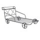 preview thumbnail 7 of 6, Twin Size Metal X-Shaped Frame Car Bed with Four Wheels, Guardrails and Shelf and Rails