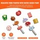 preview thumbnail 5 of 9, Red White Wooden BBQ Grill Toy with 26 PCS and Twist Sound Play - 11.42” L x 8.27” W x 7.68” H