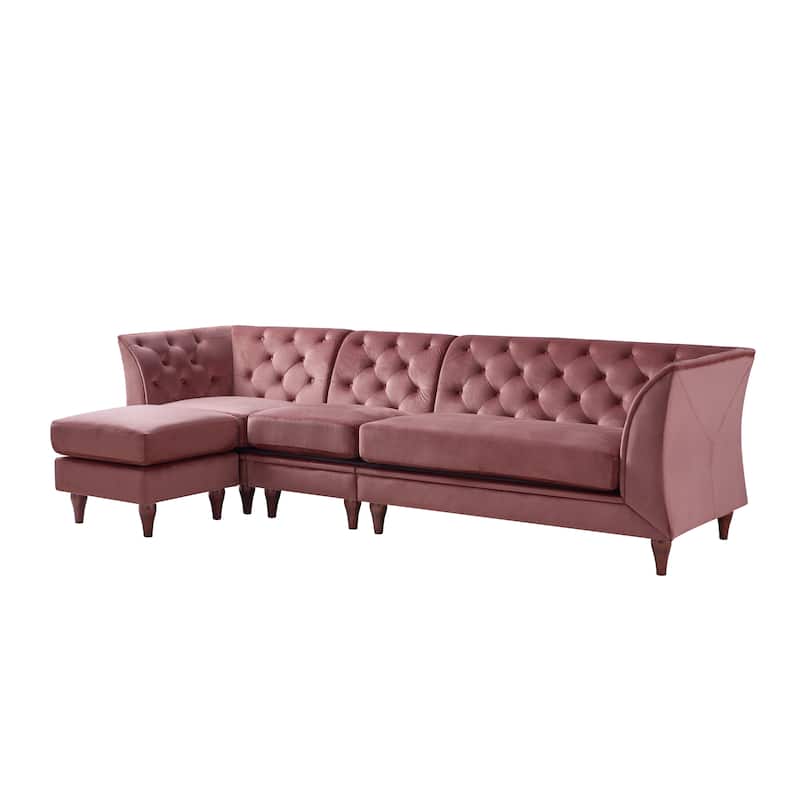 Kestrel Modern Faux Leather Modular Chesterfield Sectional by Furniture of America