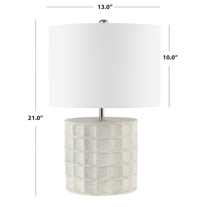SAFAVIEH Lighting Ajshe 21" Table Lamp - 13" W x 13" D x 21" H - 13Wx13Dx21H