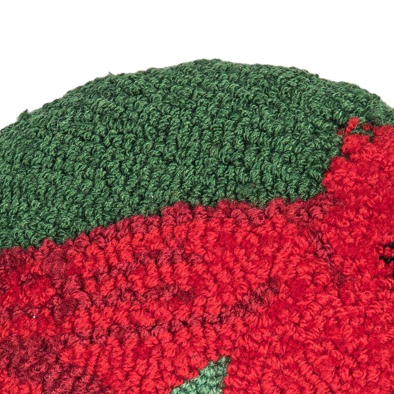 Mini Round Cardinal Hooked Pillow