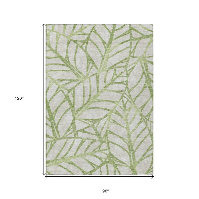 HomeRoots Floral Transitional Rectangle Outdoor Rug