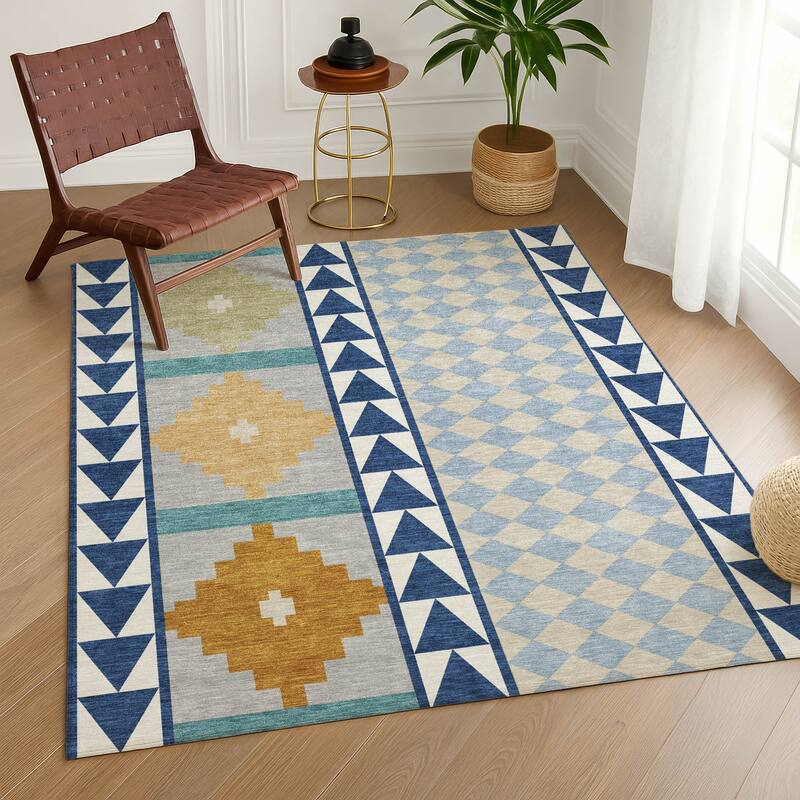 Machine Washable Indoor/ Outdoor Global Pima Chantille Rug