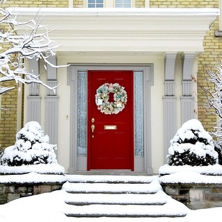 Fraser Hill Farm 24-in. Christmas Snowy Wreath Door Hanging