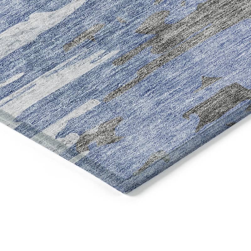 HomeRoots Abstract Transitional Rectangle Outdoor Rug