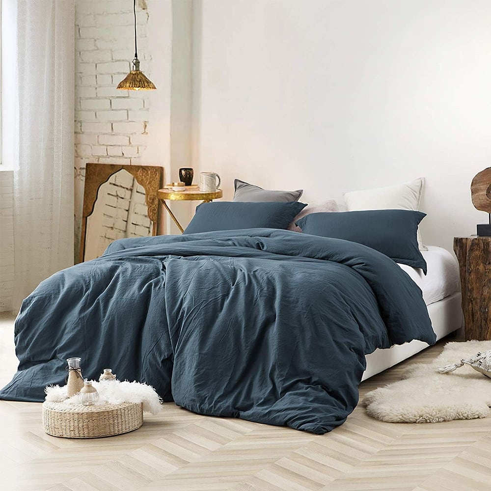 Natural Loft King Solid Duvet Cover Set