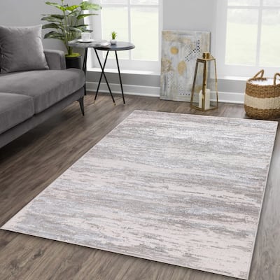 Nevada Collection Abstract Neutral Area Rug