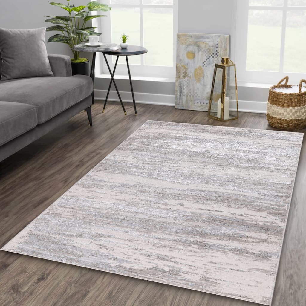 Nevada Collection Abstract Neutral Area Rug