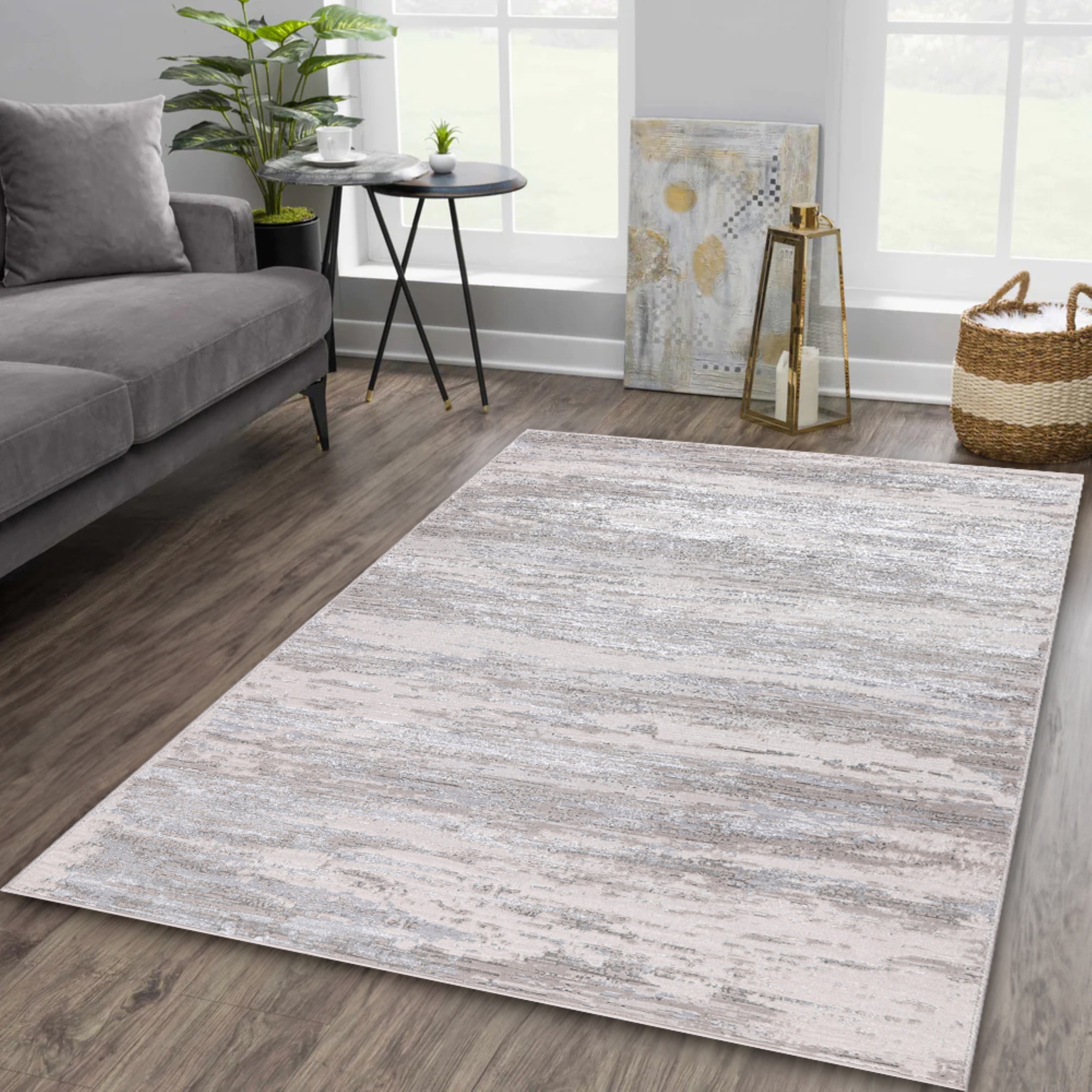 MDA Rugs Nevada Collection Abstract Neutral Area Rug