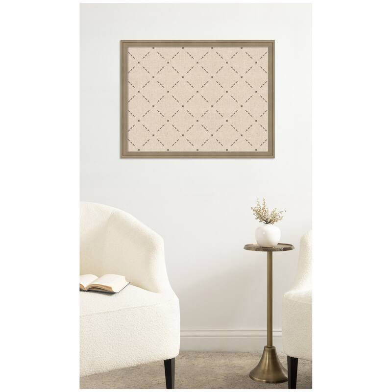 Kate and Laurel Pinboard Green Lattice Print