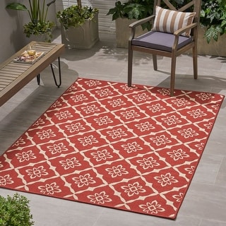 Modern Polypropylene Outdoor Trellis Area Rug - 5'3''*7' - Bed Bath ...