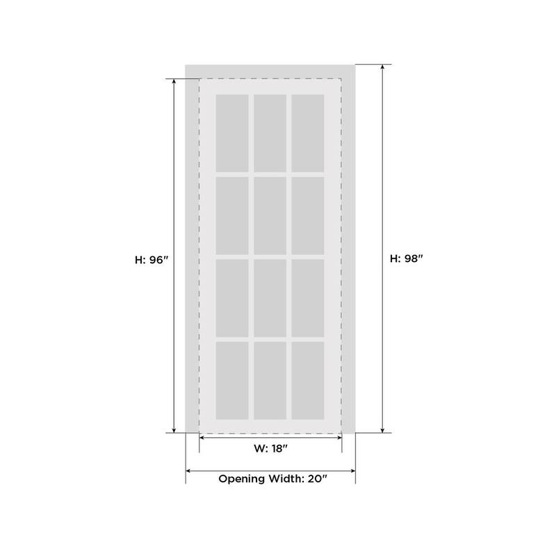 SartoDoors Veregio 7412 | Interior French Doors French Door | Solid Wood w/ Glass | Slab Only | 18x80, Antracite