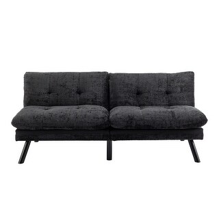 Black Futon Sofa Bed, Convertible Love Seats Daybed, 71