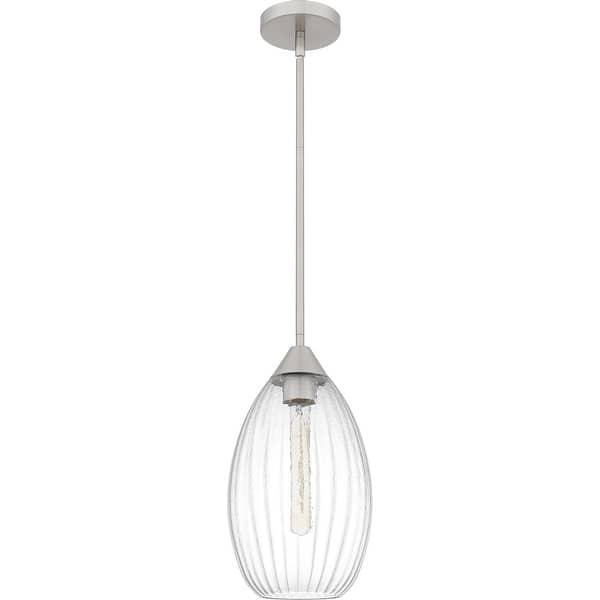 slide 2 of 8, Marza 1-Light Brushed Nickel Mini Pendant