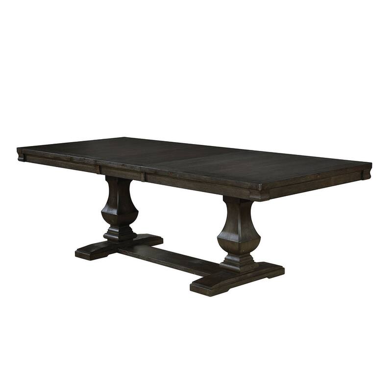 Transitional Espresso Finish Dining Set Table and Chairs